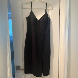 Eliza J Black Dress with Slit - Size 6